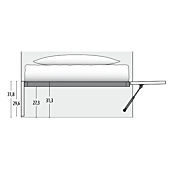 Divano letto Fillet Moretti Compact con secondo letto, Mandarino laccato