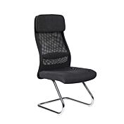 Poltrona da attesa con slitta, Nera