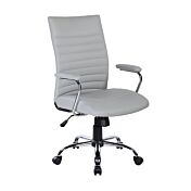 Poltrona direzionale con braccioli in finitura Grigio