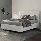 letto bianco ecopelle