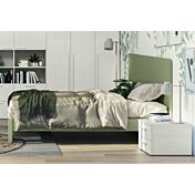 Letto matrimoniale Edge plus in finitura Rovere gesso