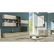 Parete attrezzata moderna con librerie, Made in Italy