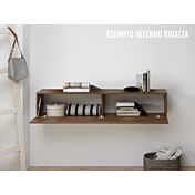 Parete attrezzata moderna, 6 ante battenti, finitura Bianco Lucido