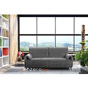 Divano letto K2 in tessuto sfoderabile Grigio scuro, 3 posti