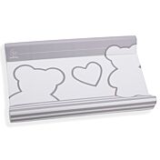 Lettino per neonati Winnie, bianco e Grey con decori orsetto