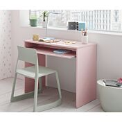 Scrivania moderna rosa con ripiano estrabile