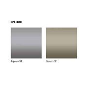 Armadio battente 6 ante con specchio, Bianco frassinato, vetro Azzurro, Ghiaccio e Grigio