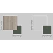 Settimino moderno con 6 cassetti, Olmo Perla, Made in Italy