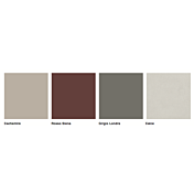 Parete attrezzata moderna Powell in finitura Cachemire, Grigio londra e Noce naturale