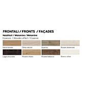 Madia buffet a 2 ante, finitura Rovere chiaro e Bronzo