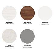 Moderno Armadio scontato 4 ante battenti con libreria, finitura Noce bianco