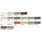 Settimino moderno con 5 cassetti, finitura Bianco altea, Rosa confetto e Grigio seta