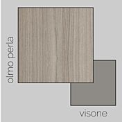 Armadio ad angolo 7 ante, finitura Olmo Bianco, made in Italy