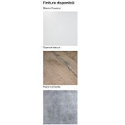 Consolle allungabile di design, Bianco frassino con telaio in metallo