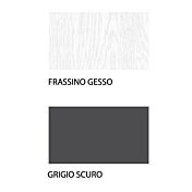 Camera matrimoniale completa Cinciallegra in finitura Frassino gesso e Grigio scuro