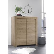 Credenza alta Rovere Cadiz con maniglia a gola