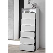 Camere matrimoniale con letto contenitore finitura Bianca Opaco e Beton