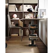 Camera ponte con letto imbottito, finitura Argilla, Bronzo e Grigio cenere