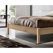 Letto matrimoniale Metiz, finitura Noce Biondo e orzo