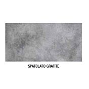 Parete attrezzata larghezza 3 metri, Bianco Frassinato e Spatolato Grafite, Made in Italy