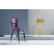 Sedia con fusto verde con seduta e schienale verde Tiffany