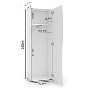Composizione da ingresso formata da madia 3 ante, guardaroba e appendiabiti