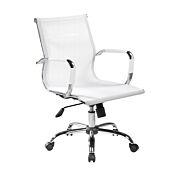 Poltrona direzionale con braccioli in rete Bianca