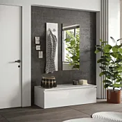 ingresso con appendiabiti bianco