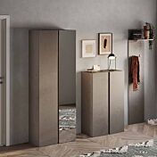 Madia alta 2 ante e 5 ripiani interni, Bronzo per ingresso