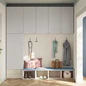 Mobile da ingresso con panca Ciliegio Bianco, Codaques e Grigio Dorian