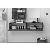 Parete attrezzate moderne parete da soggiorno con basi tv bianche lucide e pensili Artico e Gesso