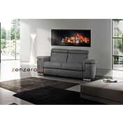 Divano letto moderno Kilimangiaro sfoderabile a 2 posti finitura Grigio