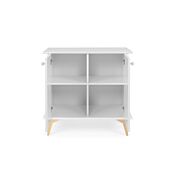 Madia Oslo con 2 ante in finitura bianco e oro