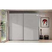 Armadio a 2 ante scorrevoli, finitura Grigio Cenere e Seta Zenzero Shop