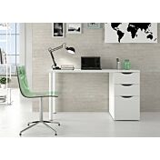Scrivania con 3 Cassetti colore Bianco Artik