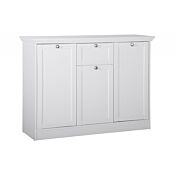 Madia, credenza con 3 ante e 1 cassetto finitura bianca