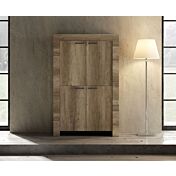 Madia contenitore 4 ante stile shabby chic, noce