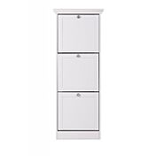 Scarpiera con 3 ante a ribalta, finitura Bianca