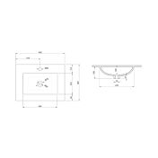 Mobile da bagno a terra con 3 cassetti, L.63 cm, disponibile in diverse misure