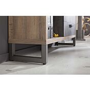 Libreria Industry per ufficio in finitura Rovere e Grigio smoke