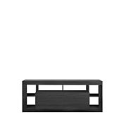 Moderno Porta TV con 1 anta ribalta, colore Nero frassinato