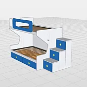 letto azzurro castello piazza e mezza