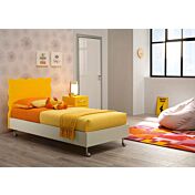 Lettino Edith con ruote per bambini Moretti Compact, Quarzo e Giallo sole