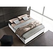 Letto sommier matrimoniale, finitura Bianco luce