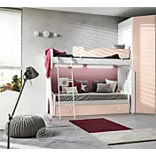 letto castello rosa antico