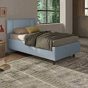 letto azzurro tessuto