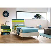 Letto singolo Bend con testata in legno, Moretti Compact