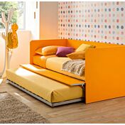 Divano letto Fillet Moretti Compact con secondo letto, Mandarino laccato