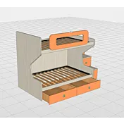 letto a castello 1 piazza e mezza