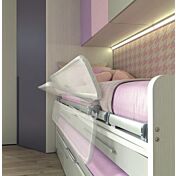 Letto multifunzionale Space con scrivania e cassetti Moretti Compact